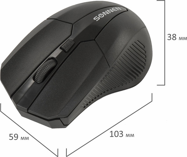 Изображение товара Комплект клавиатура и мышь Sonnen K-648 / 513208 (черный)