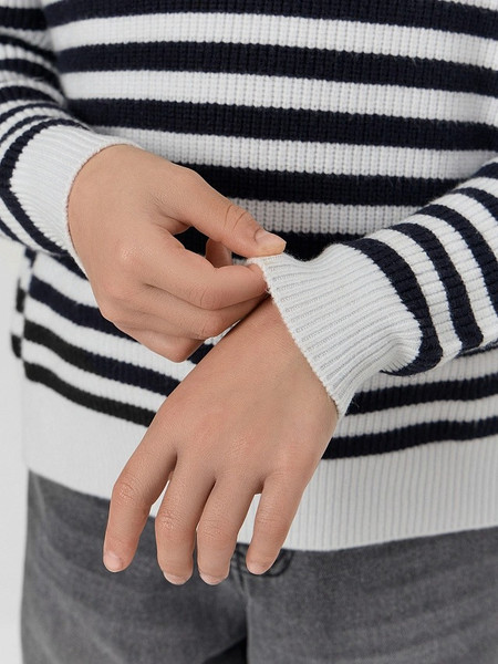 Изображение товара Джемпер детский Mark Formelle 127967 (р.128-64, черная полоска на белом)