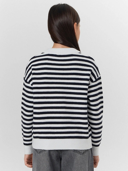 Изображение товара Джемпер детский Mark Formelle 127967 (р.158-80, черная полоска на белом)