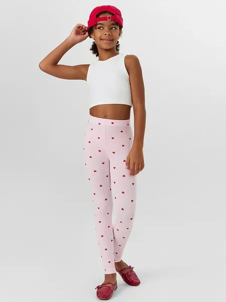Изображение товара Леггинсы детские Mark Formelle 147719 (р.134-68, сердечки на черном-1)