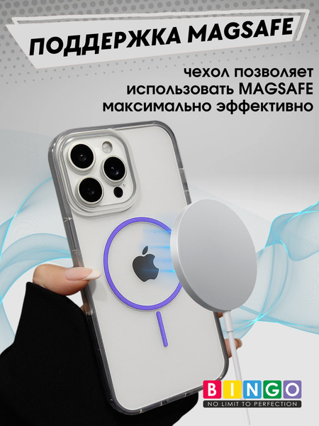 Изображение товара Чехол-накладка Bingo Thin Circle для Apple iPhone 16 Pro Max (фиолетовый)