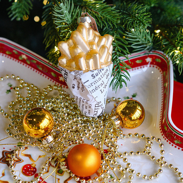 Изображение товара Елочная игрушка Inge's Christmas Figural Glass Ornaments Картофель фри / 65043H120