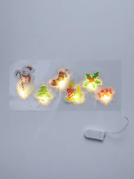 Изображение товара Наклейка на окно новогодняя Luazon Lighting Снеговичок Светодиодная / 10874074