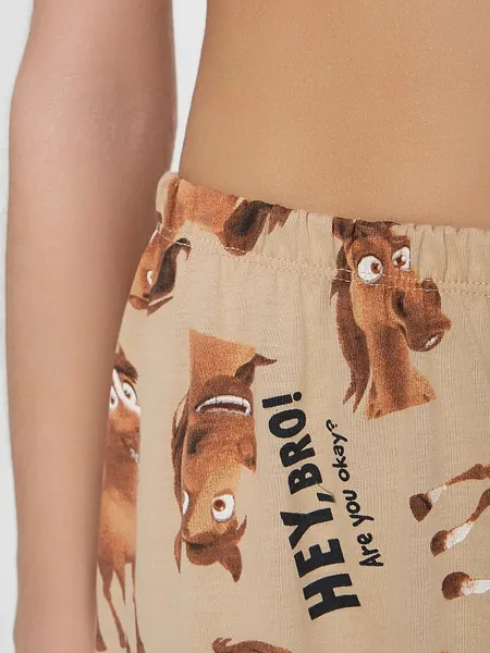 Изображение товара Пижама детская Mark Formelle 563323 (р.104-56-51, лошади на ирландском креме)