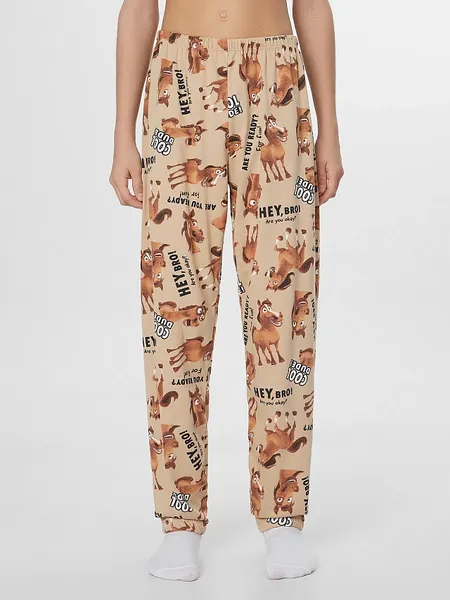 Изображение товара Пижама детская Mark Formelle 563323 (р.128-64-57, лошади на ирландском креме)