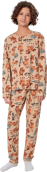 Изображение товара Пижама детская Mark Formelle 563323 (р.128-64-57, лошади на ирландском креме)