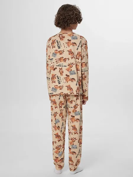 Изображение товара Пижама детская Mark Formelle 563323 (р.134-68-60, лошади на ирландском креме)