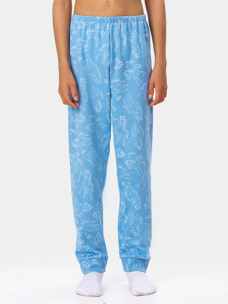 Изображение товара Пижама детская Mark Formelle 563326 (р.98-52-48, лошадки на голубом)