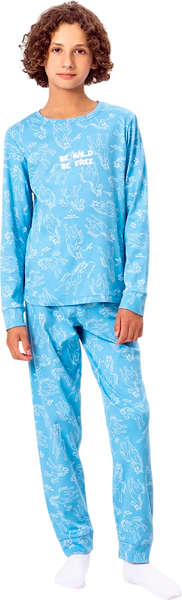 Изображение товара Пижама детская Mark Formelle 563326 (р.104-56-51, лошадки на голубом)