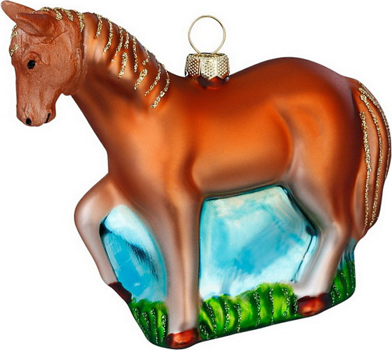 Изображение товара Елочная игрушка Inge's Christmas Figural Glass Ornaments Лошадь / 65036H600