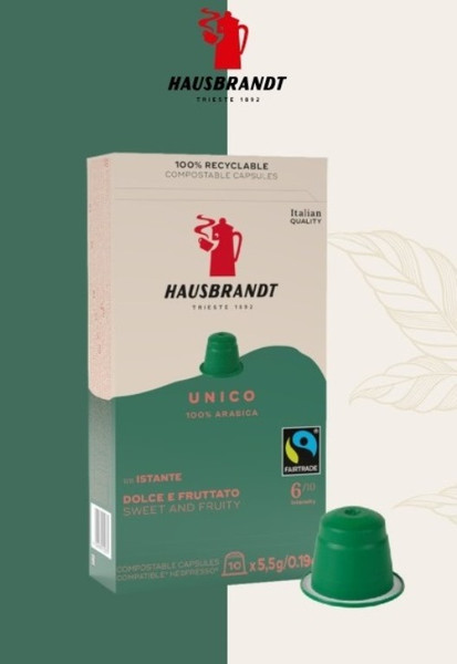 Изображение товара Кофе в капсулах Hausbrandt Unico Fairtrade (10шт)