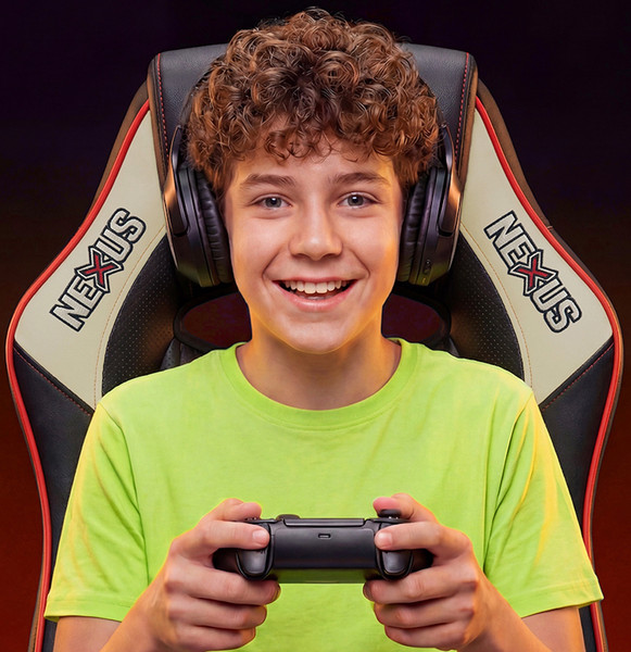 Изображение товара Кресло геймерское Floky Nexus (серый/красный)