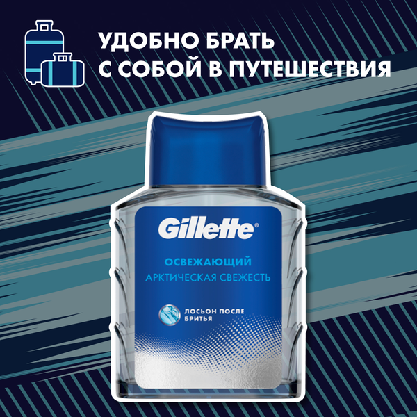 Изображение товара Набор для бритья Gillette Mach3 Turbo 3D Станок+1 кассета+Лосьон после бритья Arctic Ice (50мл)