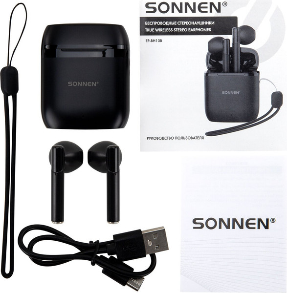 Изображение товара Беспроводные наушники Sonnen EP-BH10B / 514122 (черный)