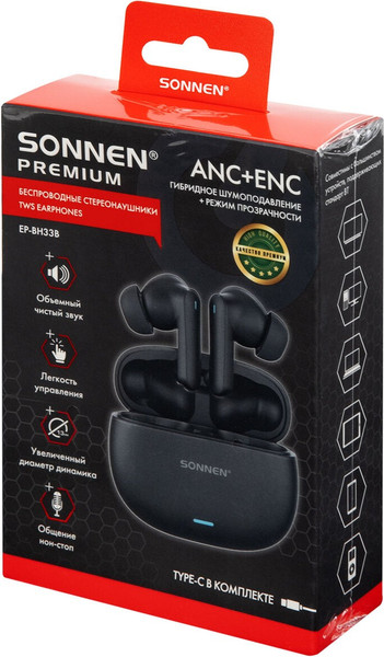 Изображение товара Беспроводные наушники Sonnen Premium EP-BH33B / 514123 (черный)