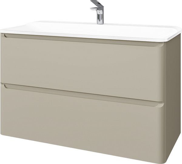 Изображение товара Тумба под умывальник Raval Welto 100 / Wel.01.100.2/P/BRS/RL (подвесная, светло-коричневый)