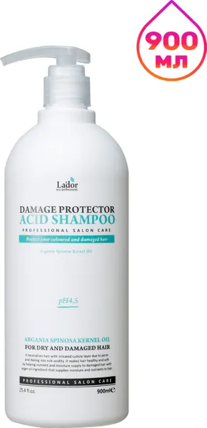Шампунь для волос La'dor Damage Protector Acid Shampoo (900мл)