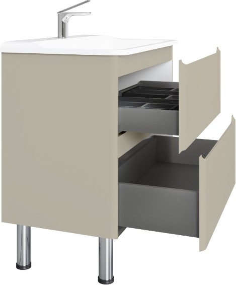 Изображение товара Тумба под умывальник Raval Welto 100 / Wel.01.100.2/P/BRS/RL+Leg.05.50/H200/Silver/RL+Leg