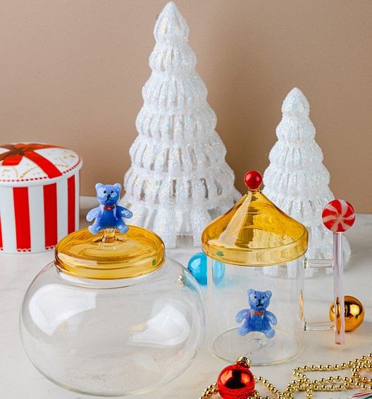 Изображение товара Емкость для хранения выпечки Ichendorf Milano Schiaccianoci голубой медведь тедди / 0935209584