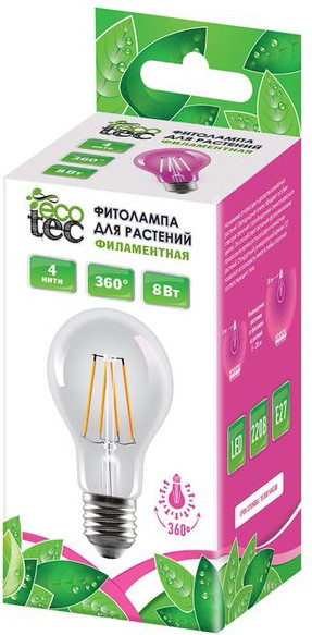 Изображение товара Лампа для растений Garden Show филаментная А60 8 Вт