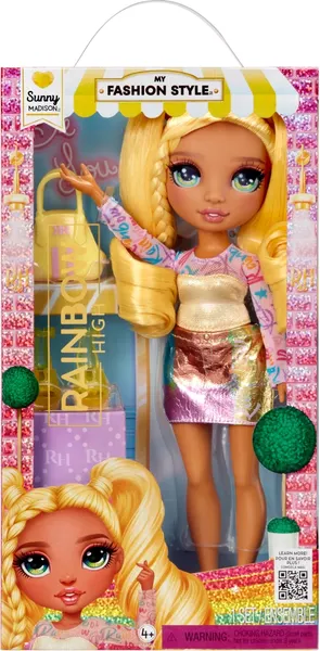 Изображение товара Кукла с аксессуарами Rainbow High Фэшн стайл Санни / 69001 (желтый)