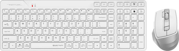 Изображение товара Комплект клавиатура и мышь A4Tech Fstyler FB2800C Air2 White (белый/серый)