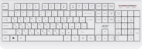 Изображение товара Комплект клавиатура и мышь Acer OCC401 / ZL.ACCCC.017 (белый)