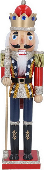 Изображение товара Статуэтка Gisela Graham Nutcrackers Щелкунчик с посохом / 34192