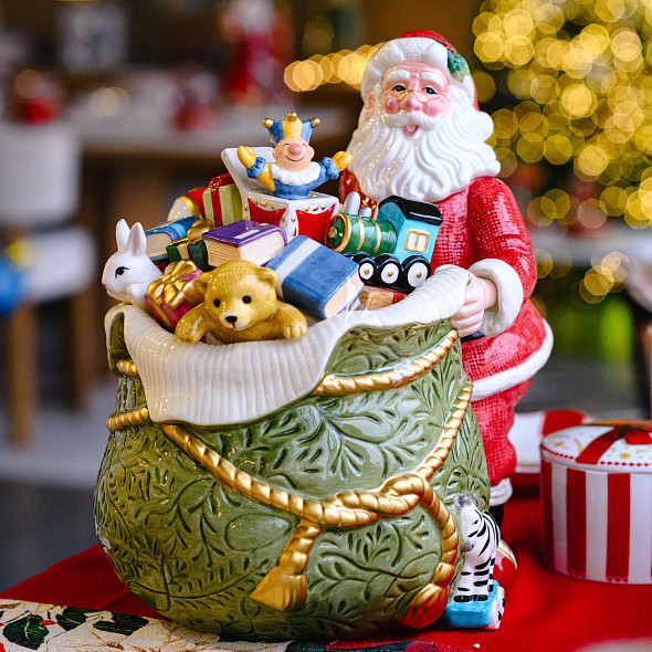 Изображение товара Статуэтка Fitz and Floyd Cardinal Christmas Санта с мешком подарков / 1024032