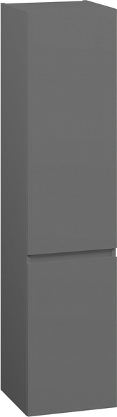 Изображение товара Шкаф-пенал для ванной Lauter Mia 40 с корзиной для белья (навесной, графит)