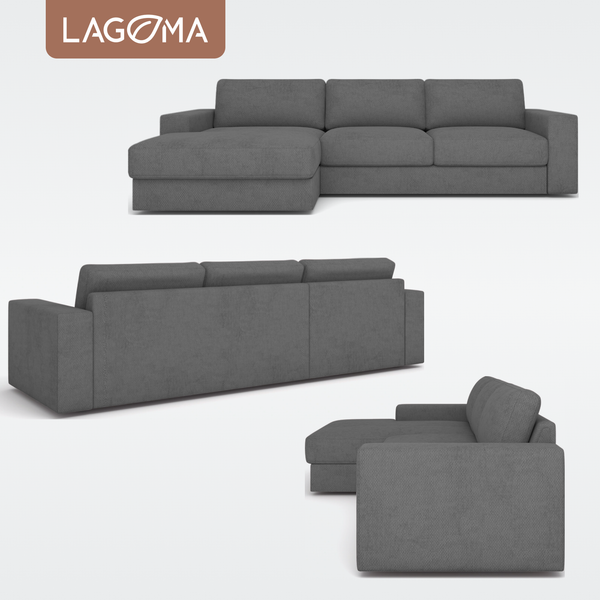 Изображение товара Диван угловой LAGOMA Прайд левый (Tango Pebble)