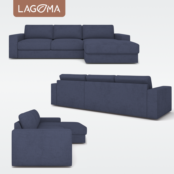 Изображение товара Диван угловой LAGOMA Прайд правый (Tango Blue)