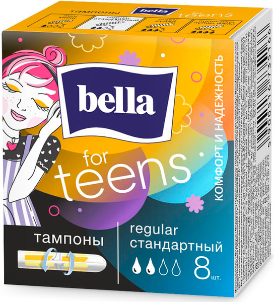 Изображение товара Тампоны гигиенические Bella for teens Regular (8шт)