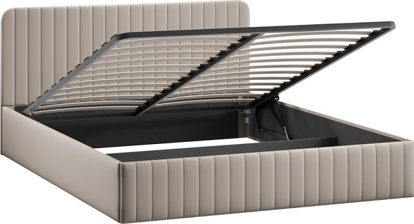 Изображение товара Полуторная кровать ТриЯ Шелли с ПМ 140x200 Тип 1  (велюр Confetti Smoke)