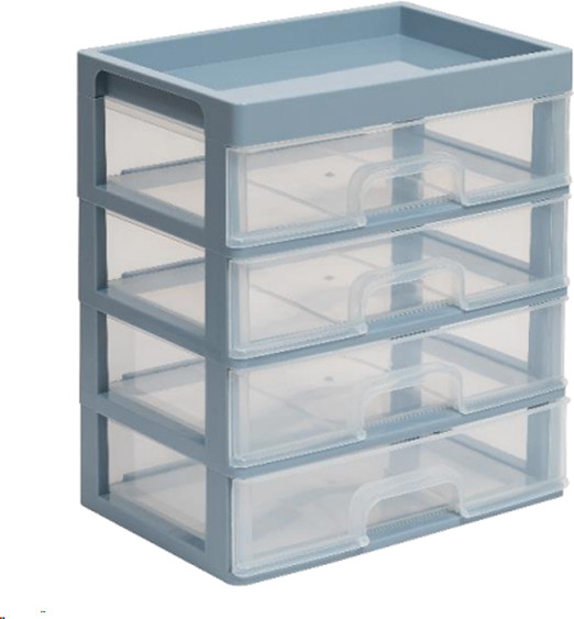 Изображение товара Органайзер для хранения Violet 4 ящика / 340449 (серо-синий/прозрачный)