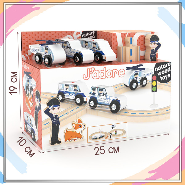 Изображение товара Железная дорога игрушечная Hape Jadore Полицейское отделение / 833187_HPJ