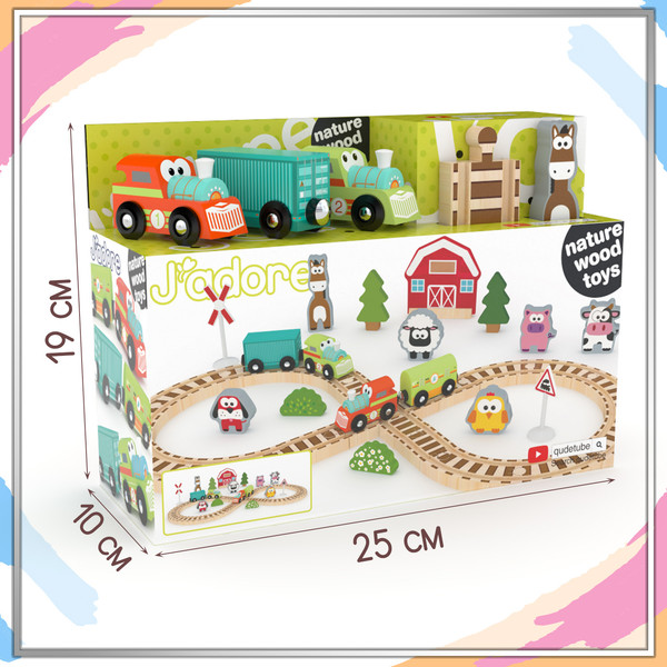 Изображение товара Железная дорога игрушечная Hape Jadore Ферма / 833304_HPJ