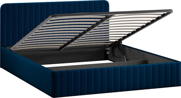 Изображение товара Двуспальная кровать ТриЯ Шелли с ПМ 180x200 Тип 1 (велюр Confetti Blue)