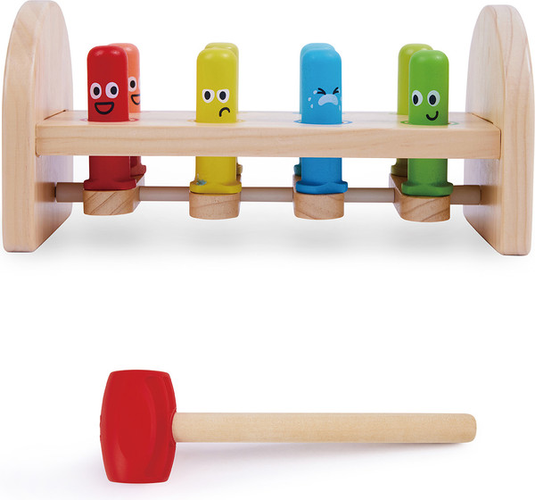 Изображение товара Развивающий игровой набор Hape Стучалка Радужная колотушка с молотком / E0529_HP