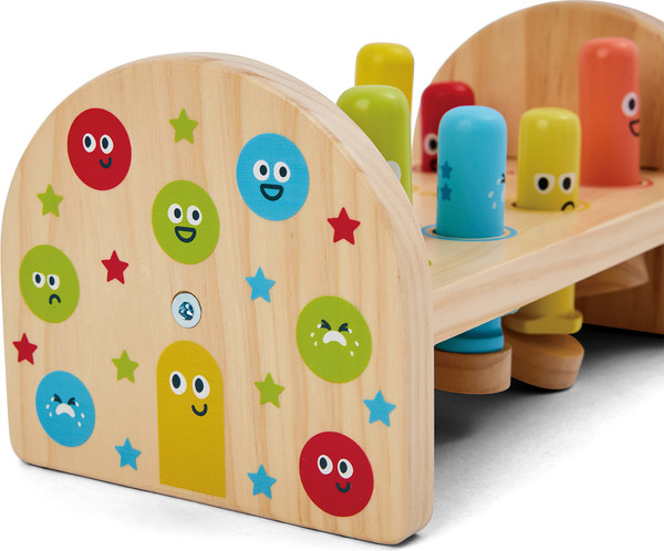 Изображение товара Развивающий игровой набор Hape Стучалка Радужная колотушка с молотком / E0529_HP