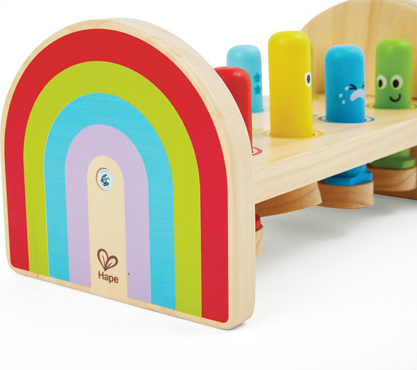 Изображение товара Развивающий игровой набор Hape Стучалка Радужная колотушка с молотком / E0529_HP