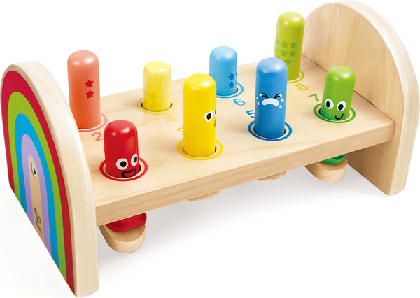 Изображение товара Развивающий игровой набор Hape Стучалка Радужная колотушка с молотком / E0529_HP