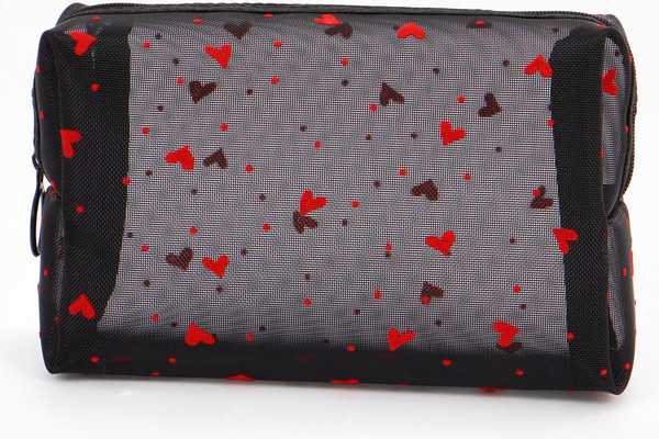 Изображение товара Косметичка Sima-Land Hearts 10931321 (черный)