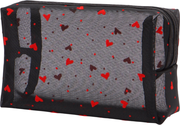 Изображение товара Косметичка Sima-Land Hearts 10931321 (черный)