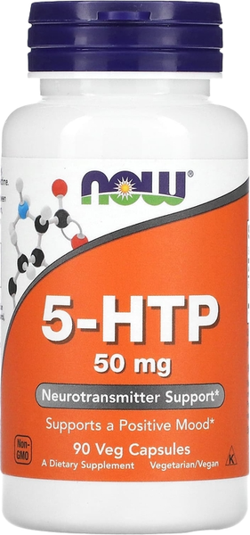 Изображение товара Аминокислота 5-HTP NOW 50мг (90 капсул)
