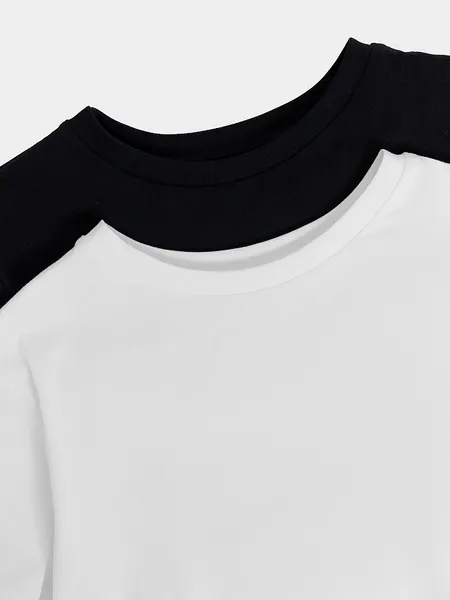 Изображение товара Комплект футболок детских Mark Formelle 113379-2 (р.158-80, белый/черный)