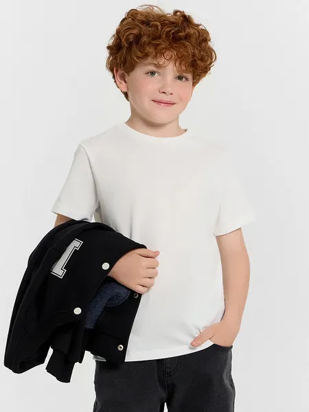 Изображение товара Комплект футболок детских Mark Formelle 113379-2 (р.164-84, белый/черный)