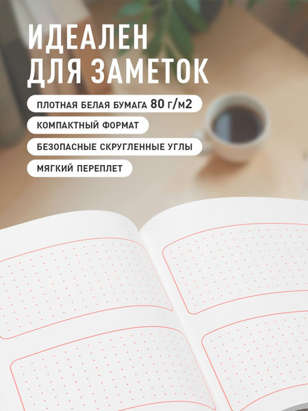 Изображение товара Записная книжка Эксмо Твой день, твои записи! С корейской практичностью 9785042321368 (48л, в точку)