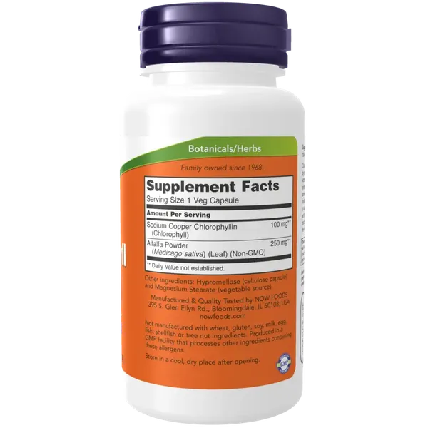 Изображение товара Пищевая добавка NOW Chlorophyll (90 капсул)