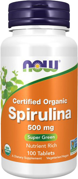 Изображение товара Пищевая добавка NOW Spirulina 500мг (100 таблеток)